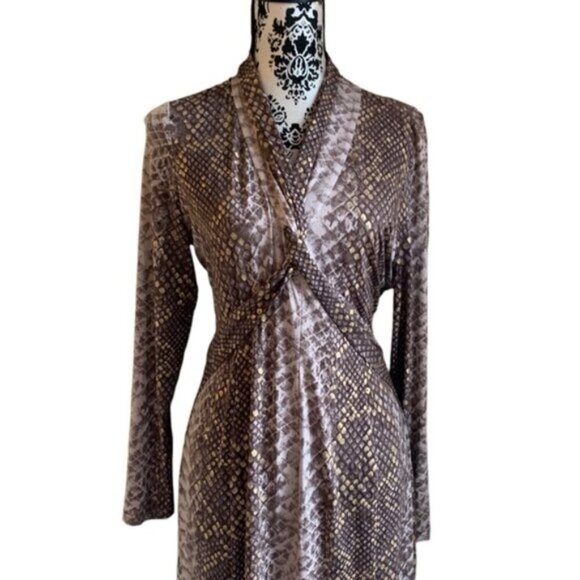 Joseph Ribkoff  Animal Print Midi Dress - Picture 2 of 5